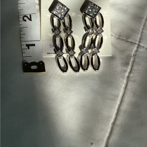 Nina Ricci Silver Chain Earrings - Picture 4 of 8